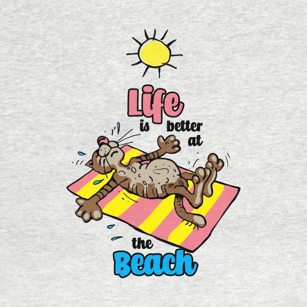 Summer Tiger, Life is Better at the Beach by Lusy